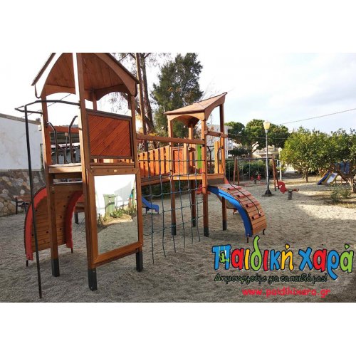 Πολυσύνθετο όργανο 3 πύργων με 2 τσουλήθρες και καθρέπτη παραμόρφωσης!